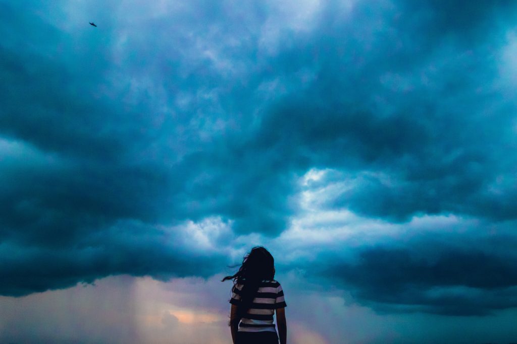 Girl in Storm